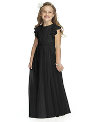Abaowedding Fancy Chiffon Flower Girl Dresses Flutter Sleeves Junior Bridesmaid Dress