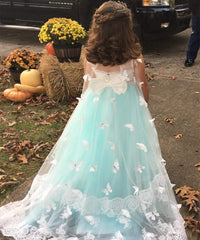 AbaoWedding Lace Flower Girls Dresses Kids First Communion Dress Princess Wedding Pageant Ball Gown