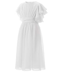 AbaoWedding Fancy Chiffon Flutter Sleeves Flower Girl Dresses - AbaoWedding