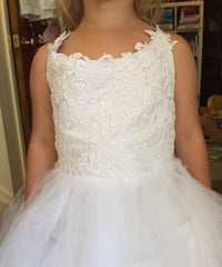 AbaoWedding Flower Girls Lace Tulle Ball Gowns First Communion Dresses